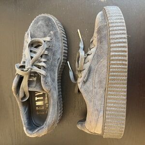 Puma FENTY Platform Sneakers in Charcoal Gray